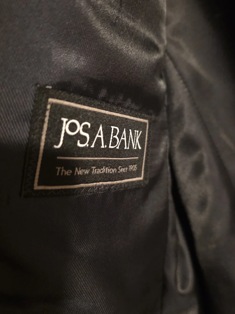 Jos. A. Bank Navy Plaid Satin-Lapel Tuxedo Jacket